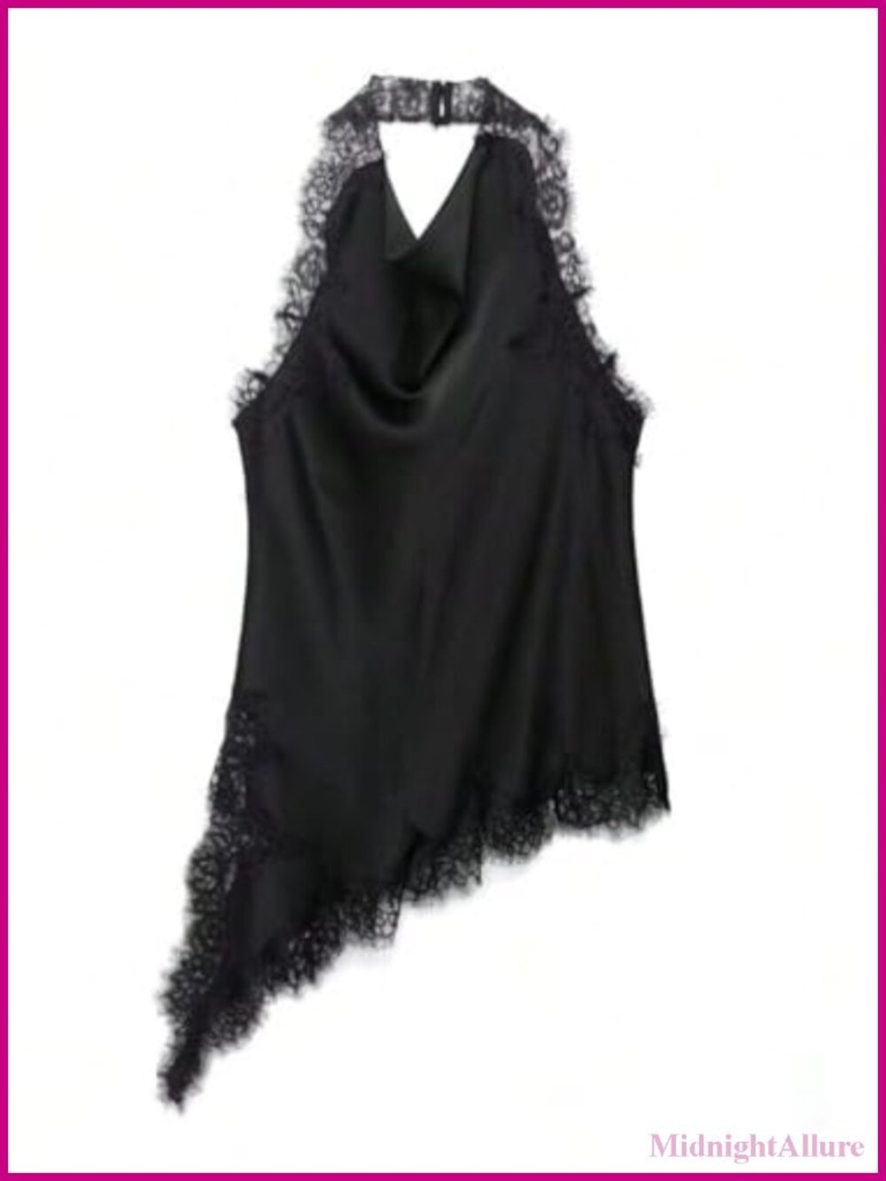Womens Lace Trim Sleeveless Halter Top Non Stretch Polyester Backless
